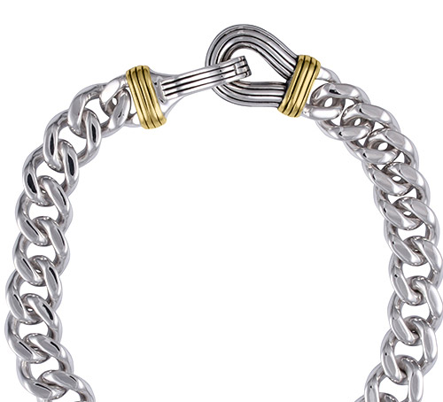 Vintage Tiffany & Company Silver Italy Link Clasp Bracelet, Marked
